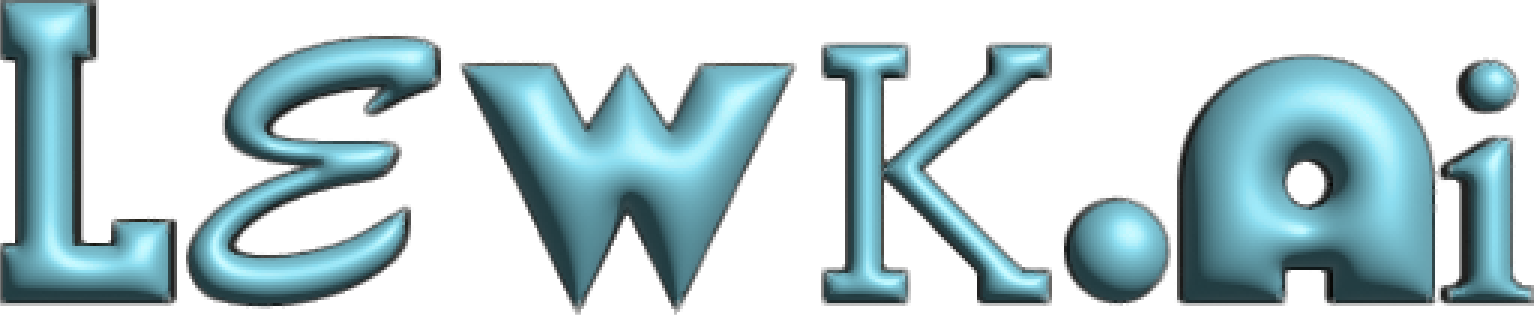 lewk.ai written in blue with a 3d effect